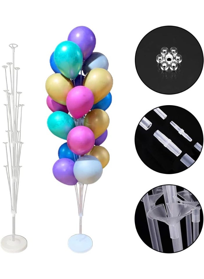 2 Pack Reusable Balloon Stand Kits,Water Can be Added Balloon Stand Holder with 19PCS Cups and Sticks Each for Birthday,Baby Shower,Wedding,Graduation,Party Decorations(160cm) - Image 2